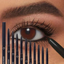 10-Piece Waterproof Matte Brown Gel Eyeliner Pencil Set