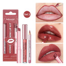 3-Piece Waterproof Matte Lipliner and Lipstick Set