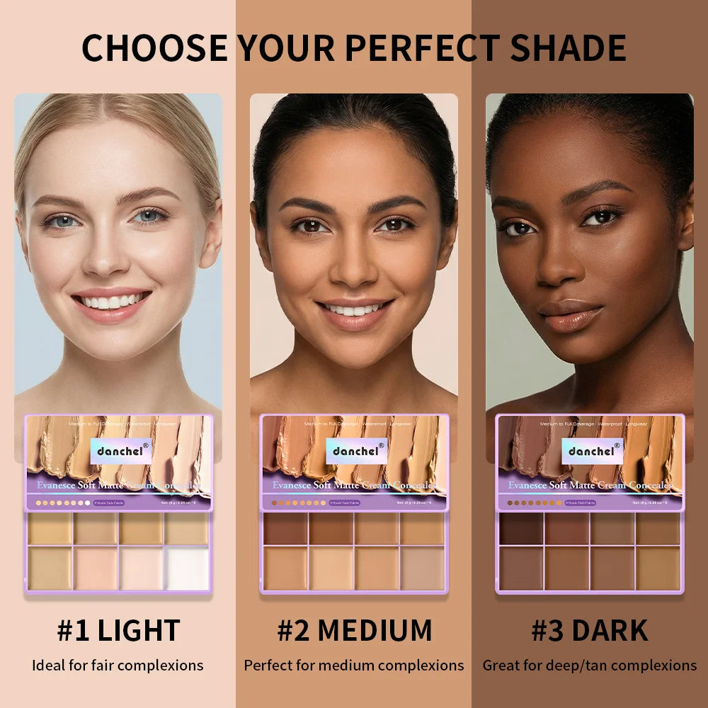 Full Coverage Soft Matte Cream Concealer Palette