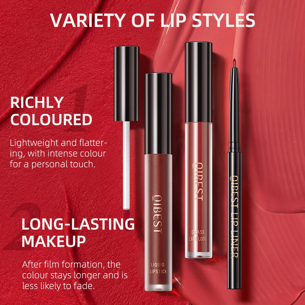 3pcs Matte Liquid Lipstick and Lip Liner Set