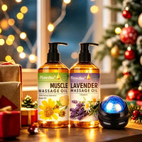 2-Pack Pure Cold Pressed Castor Oil with Massage Balls