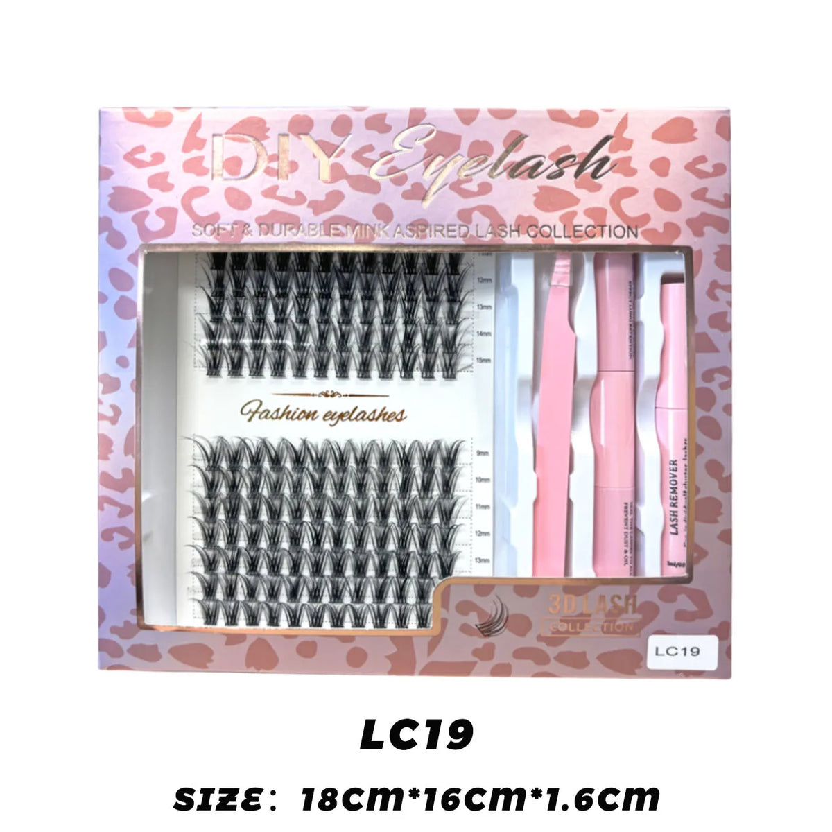 168 Pcs DIY Individual Lash Cluster Kit with Bond, Seal, and Remover