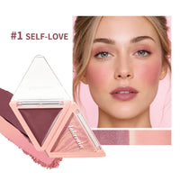 Triangle Two Tone Cream and Powder Blush Palette