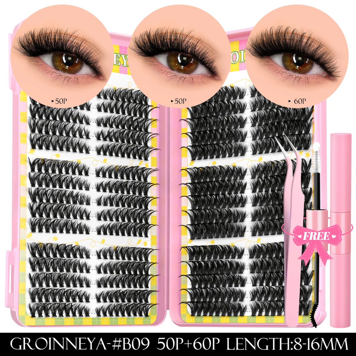 540pcs Lash Clusters Kit with Bond and Seal