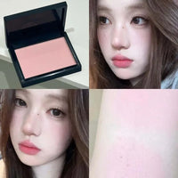 Monochrome Matte Blusher Palette Soft Silky Cheek Natural Facial Rouge Plate Lasting Nude Low Saturation Powder Blusher Makeup