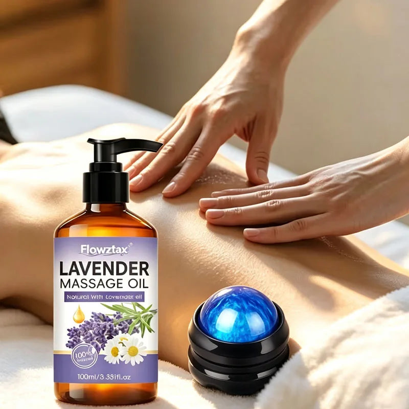2-Pack Pure Cold Pressed Castor Oil with Massage Balls