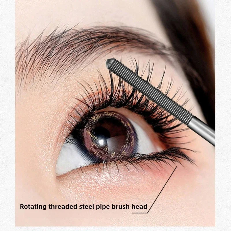 Waterproof Metal Iron Silk Fiber Mascara for Long Curling Lashes