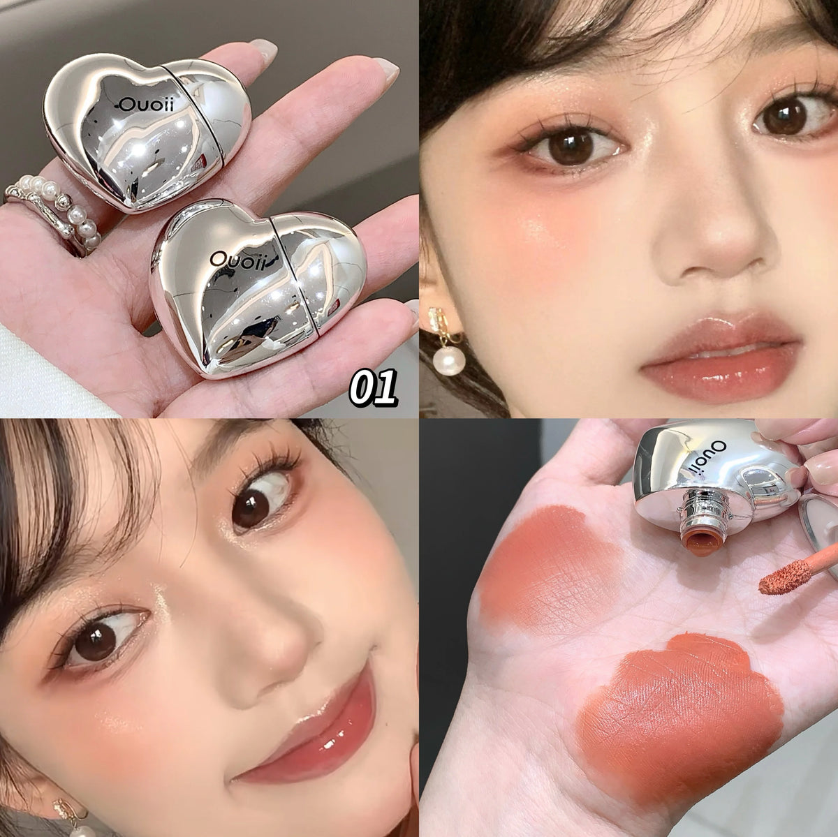 Heart Shaped Matte Liquid Blush - Highly Pigmented & Long-Wear