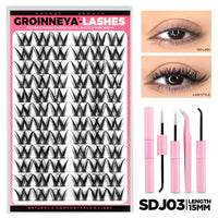 Cat Eye DIY Lash Extension Kit with Bond, Seal, and Tweezers