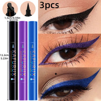 3-Piece Double-Headed Star Stamp Eyeliner Set - Waterproof & Long Lasting