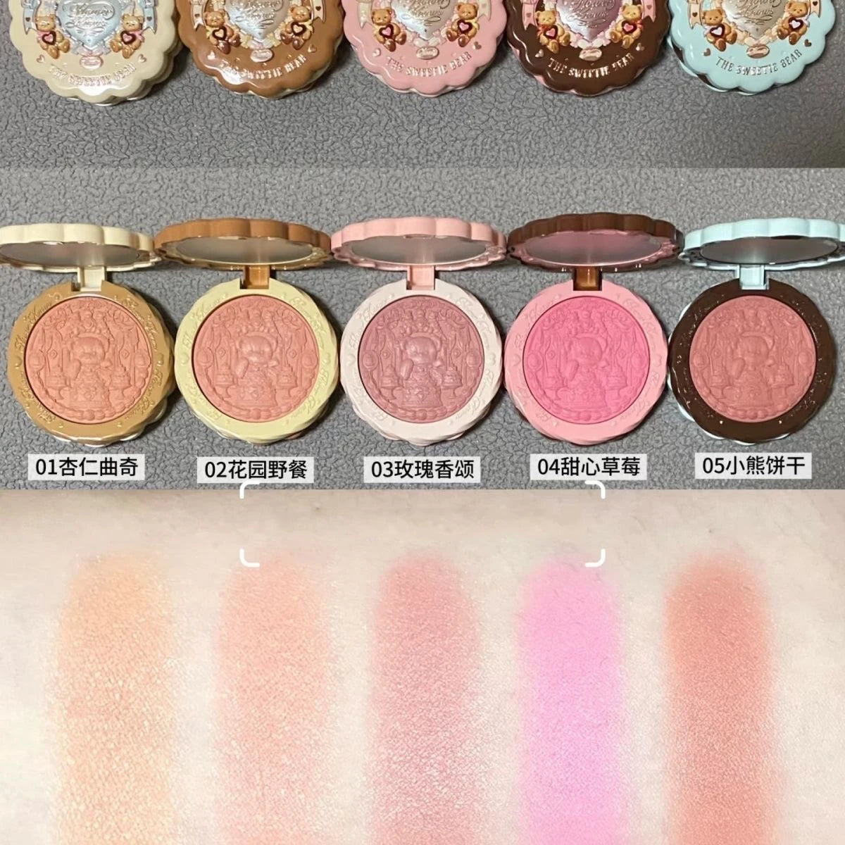 Sweetie Bear Silk Satin Matte Blush Powder