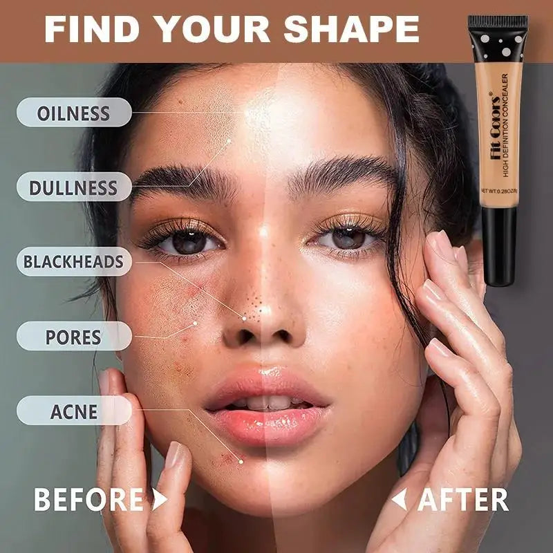 High Coverage Waterproof Concealer Stick for Dark Circles and Blemishes