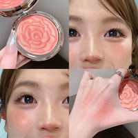Single Color Shimmer Petal Blush and Highgloss Contouring Palette