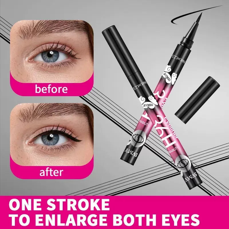 12-Pack Waterproof Long-Lasting Black Liquid Eyeliners