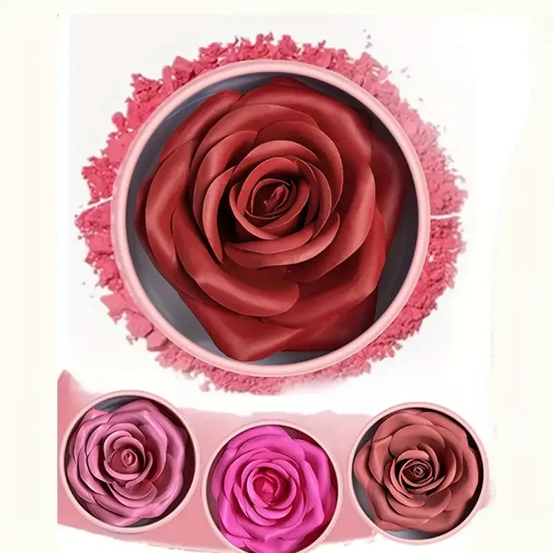 3D Rose Petal Floral Blush and Natural Highlighter