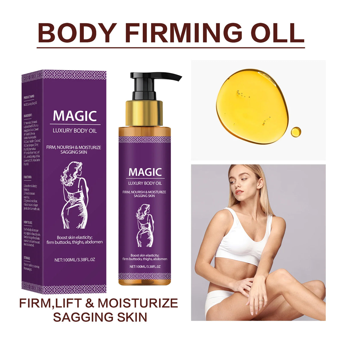 Tightening and Brightening Anti-Cellulite Body Massage Oil