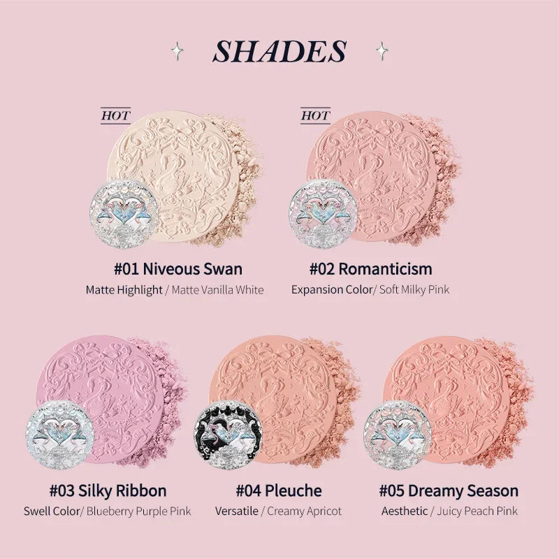 Swan Ballet Series Embossed Blush Palette