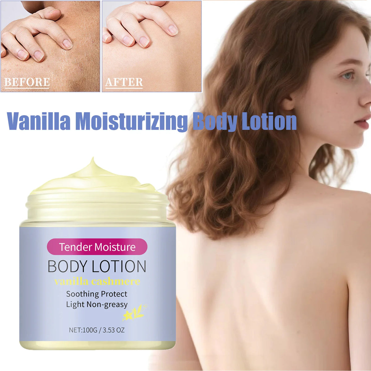 Tender Moisture Vanilla Cashmere Nourishing Body Lotion for Dry Skin