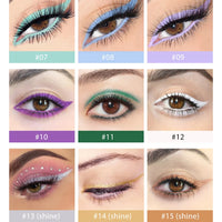 20-Piece Waterproof Matte Colored Eyeliner and Eyeshadow Pencil Set Gift Box