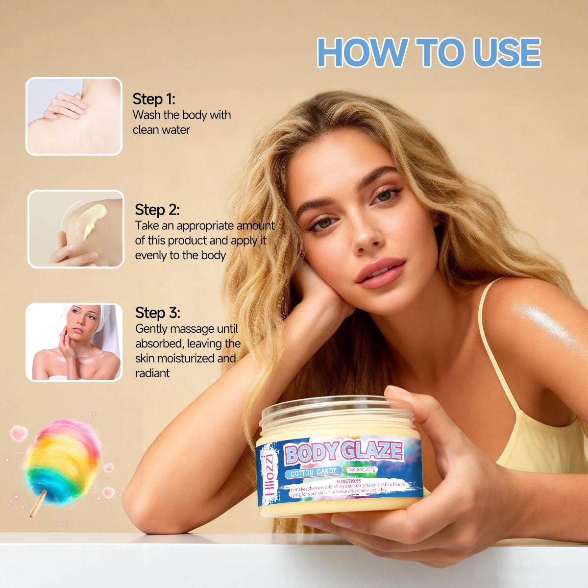 Marshmallow Body Glaze Moisturizing Skin Repair - 8oz & 2oz