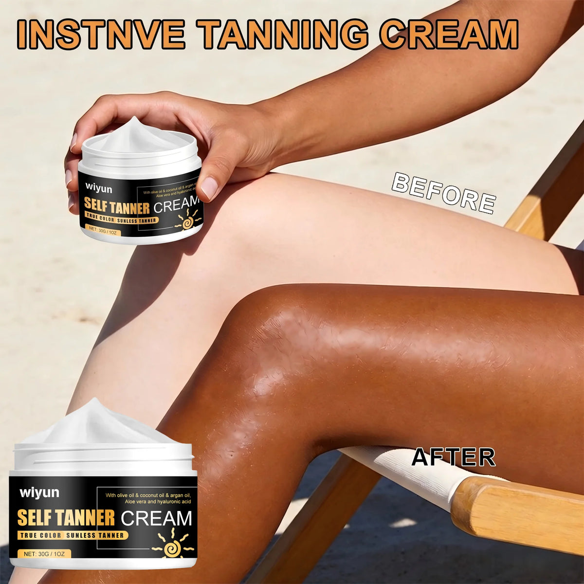 Natural Nourishing Self-Tanning Face and Body Cream