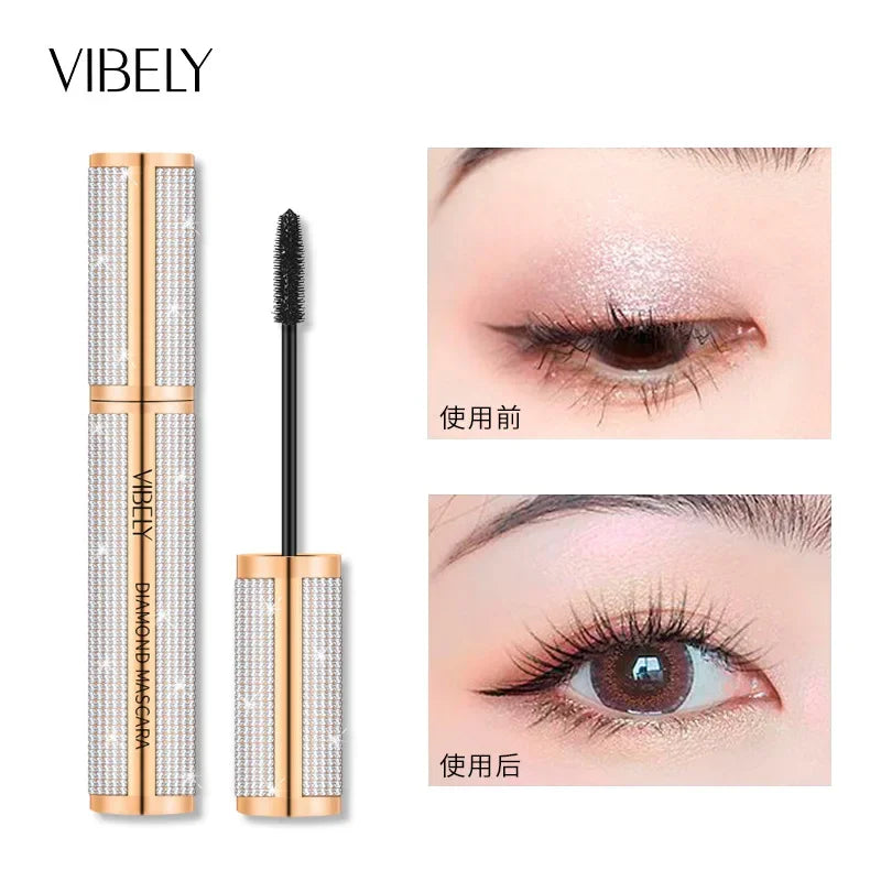 4D Silk Fiber Waterproof Lash Mascara - Black Lengthening & Thickening