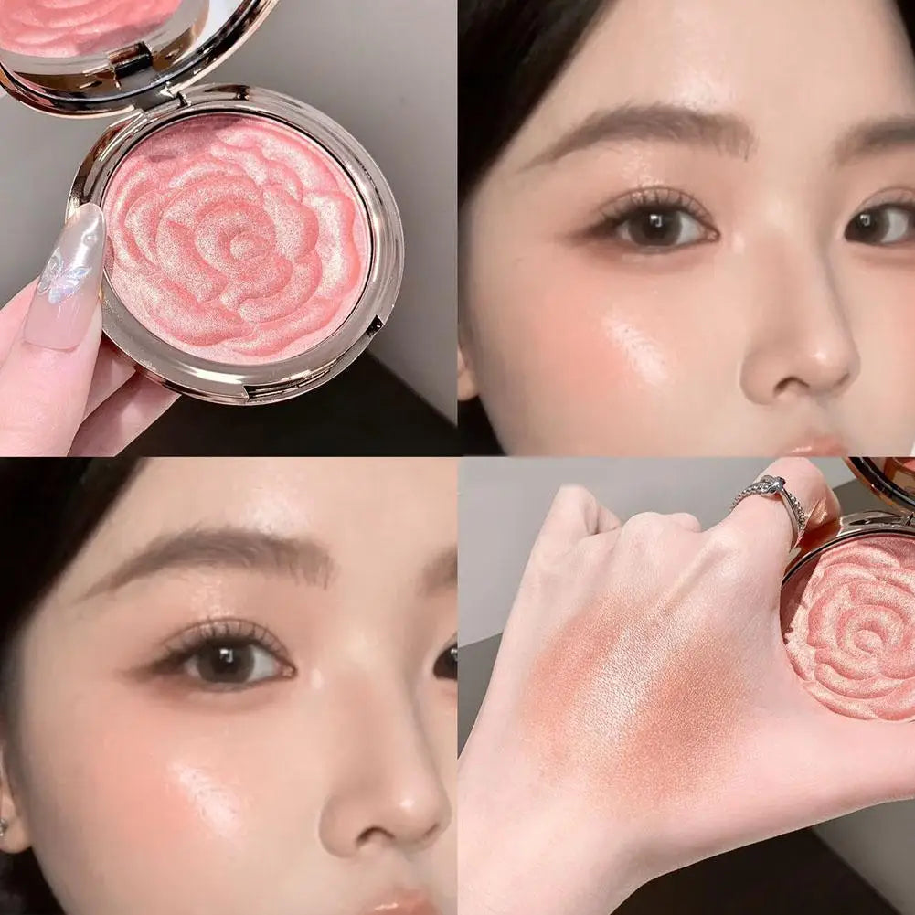 Single Color Shimmer Petal Blush and Highgloss Contouring Palette