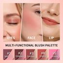 Triangular Two-Tone Matte Blush Palette with Folding Design