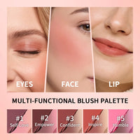 Triangular Two-Tone Matte Blush Palette with Folding Design