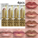 4-Piece Glitter Metallic Two-Tone Matte Pearlescent Lipstick Set